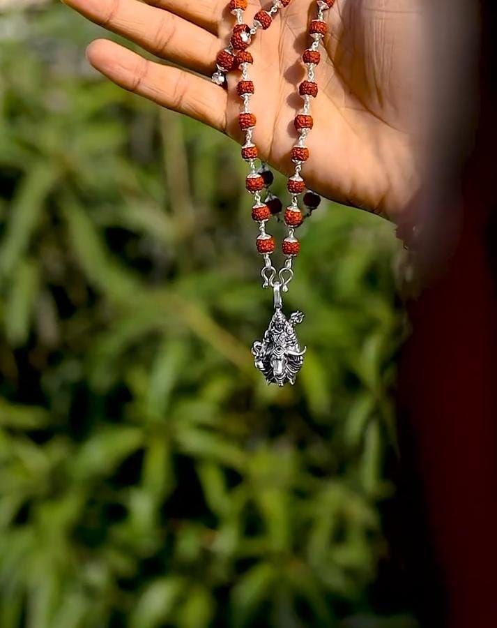Lord Shiva with Nandi Silver Plated Pendant Chain