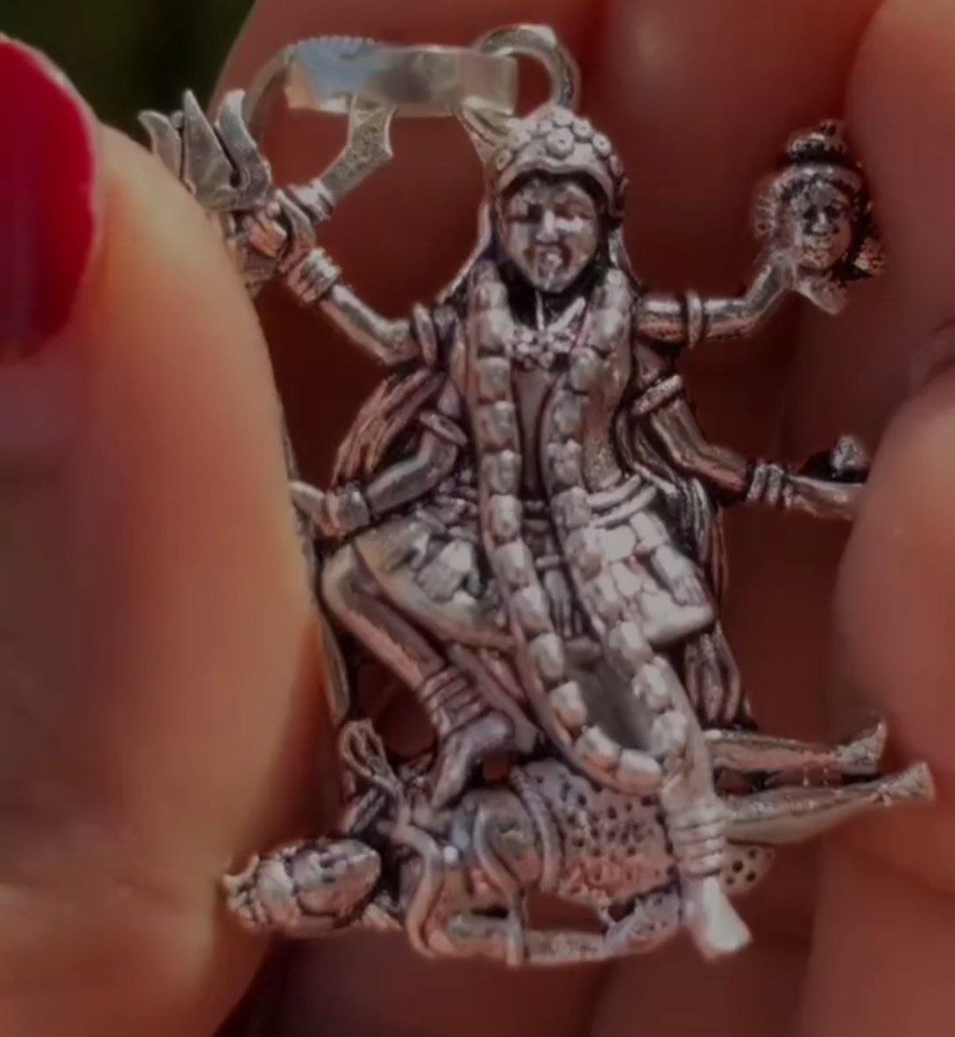 Kali Maa Raudra Roop Pendant With Chain