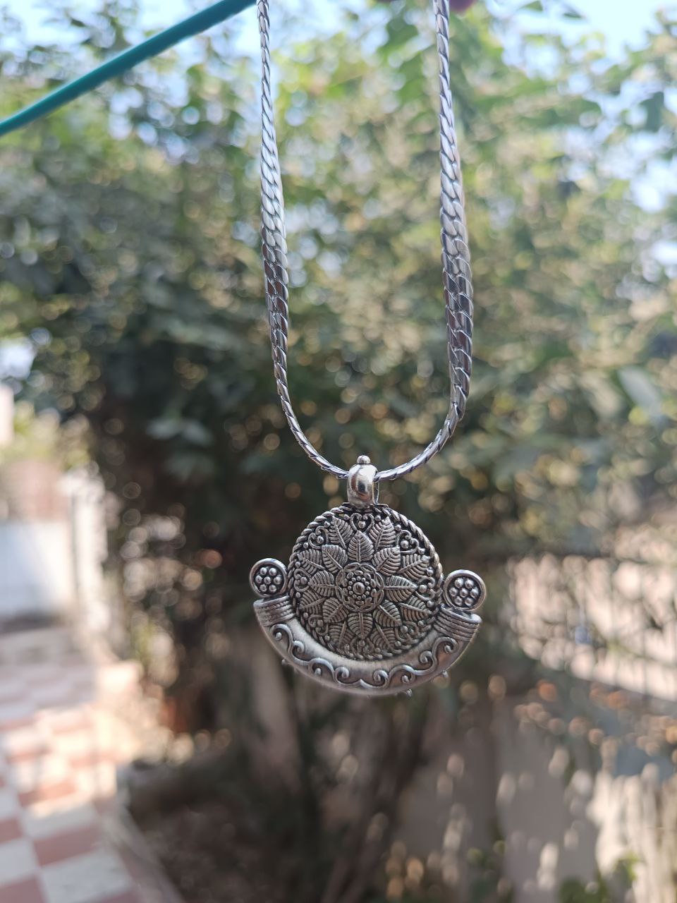 kavach Kundal Pendant With Chain