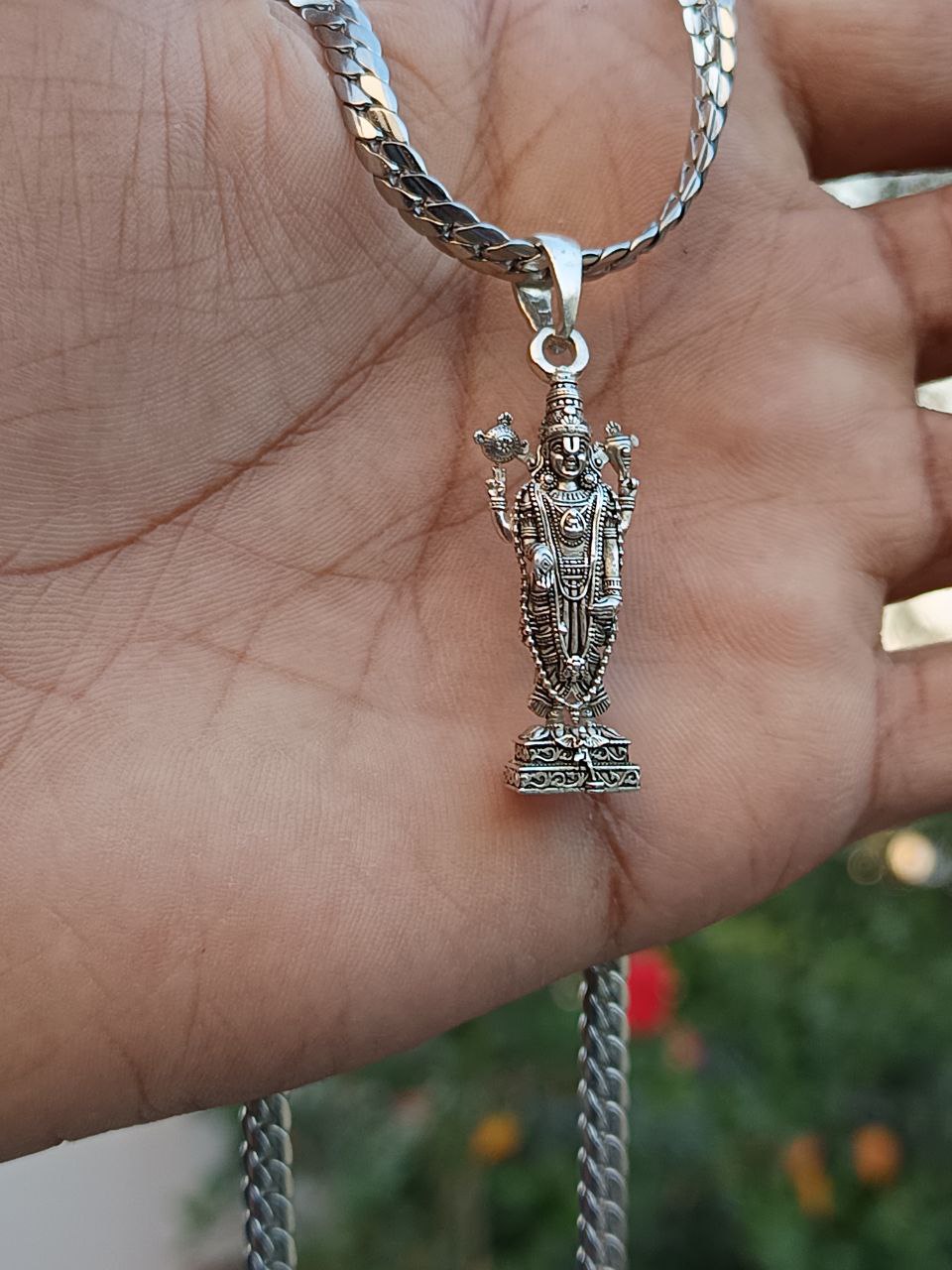 Tirupati Balaji Pendant With Chain