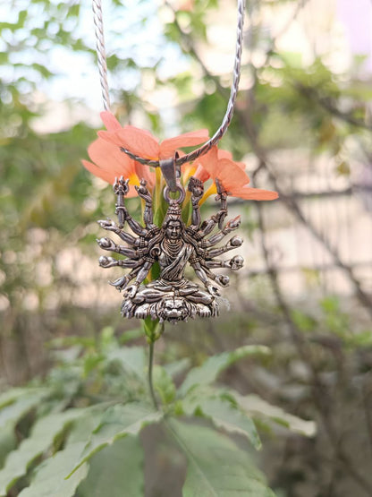Shivji Seating On Lion Pendant