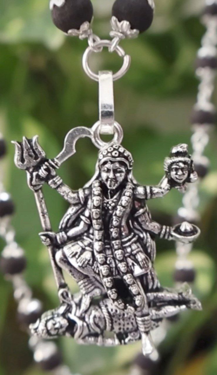 Kali Maa Raudra Roop Pendant With Chain