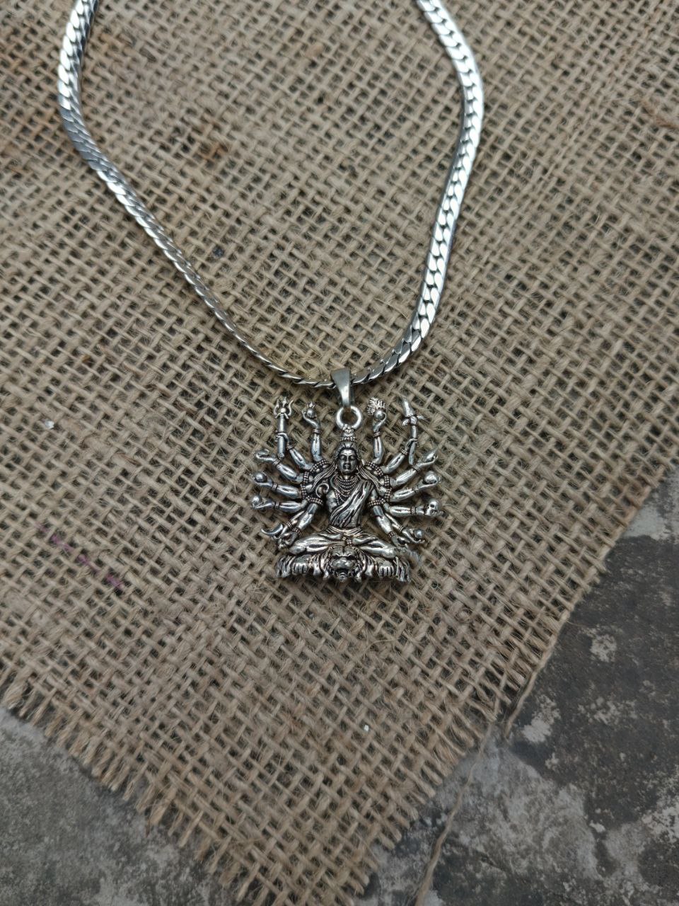 Shivji Seating On Lion Pendant
