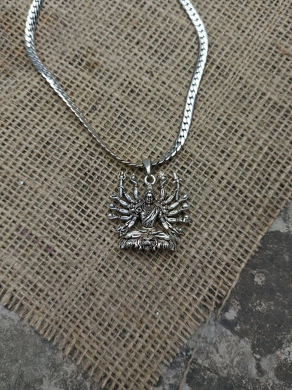 Shivji Seating On Lion Pendant