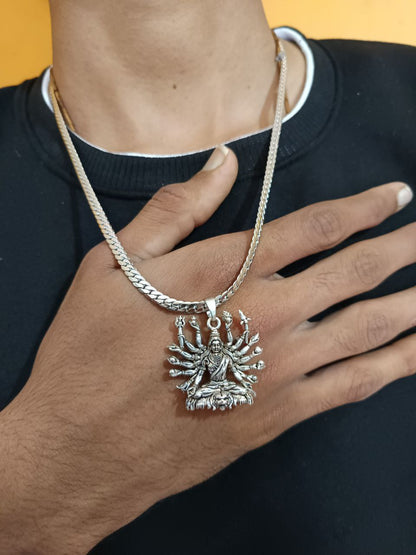 Shivji Seating On Lion Pendant