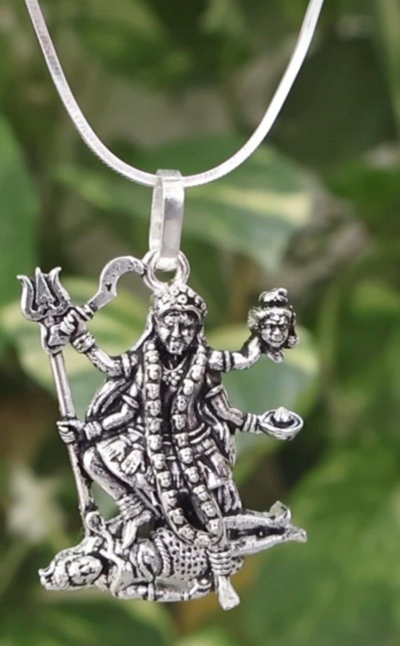 Kali Maa Raudra Roop Pendant With Chain