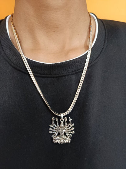 Shivji Seating On Lion Pendant