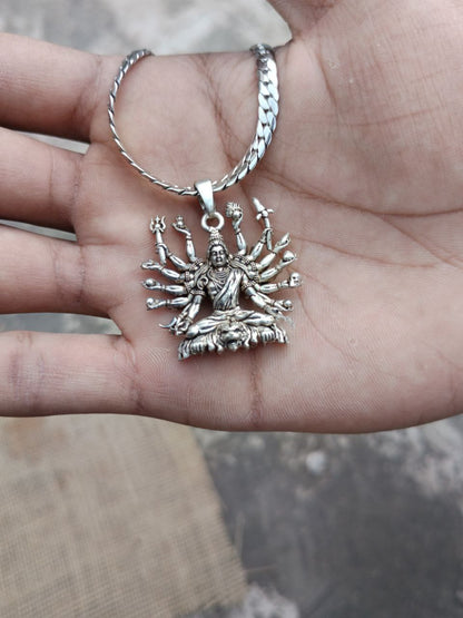 Shivji Seating On Lion Pendant