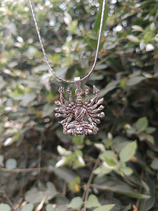 Shivji Seating On Lion Pendant