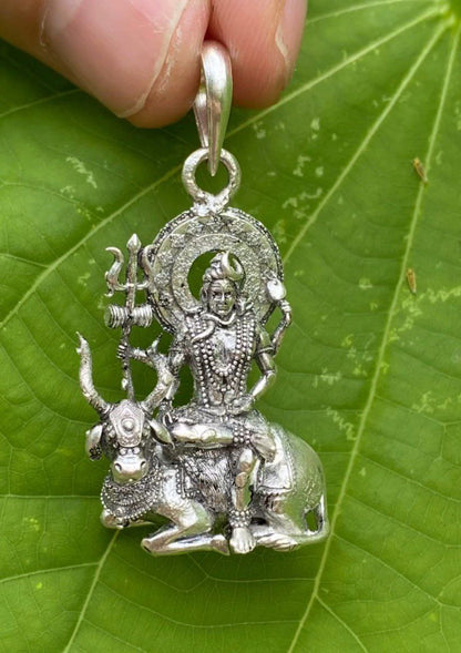 Shivji Seating On Nandi Pendant With Chain