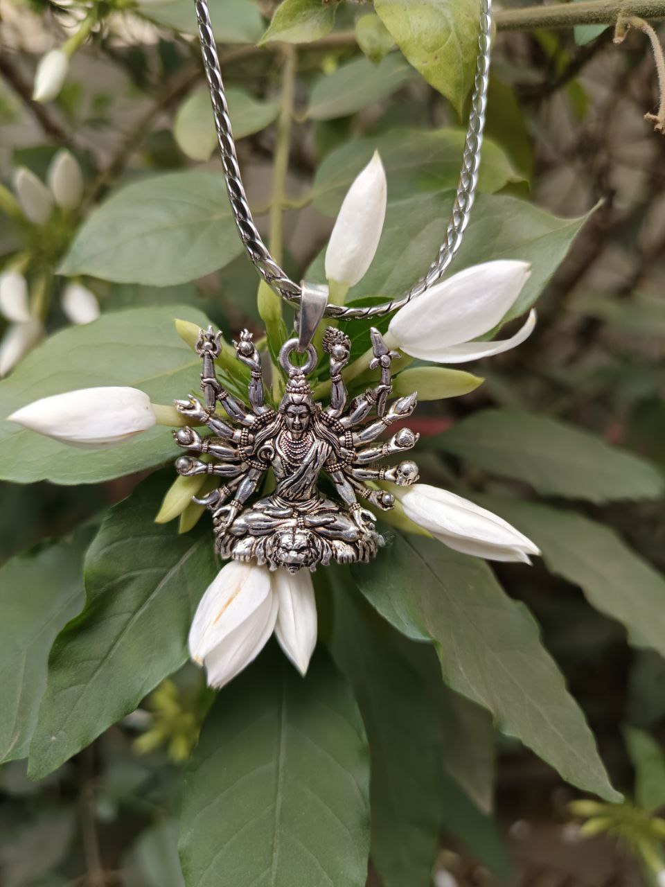 Shivji Seating On Lion Pendant