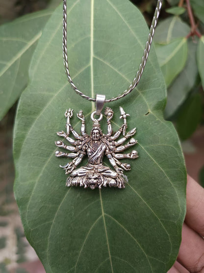 Shivji Seating On Lion Pendant