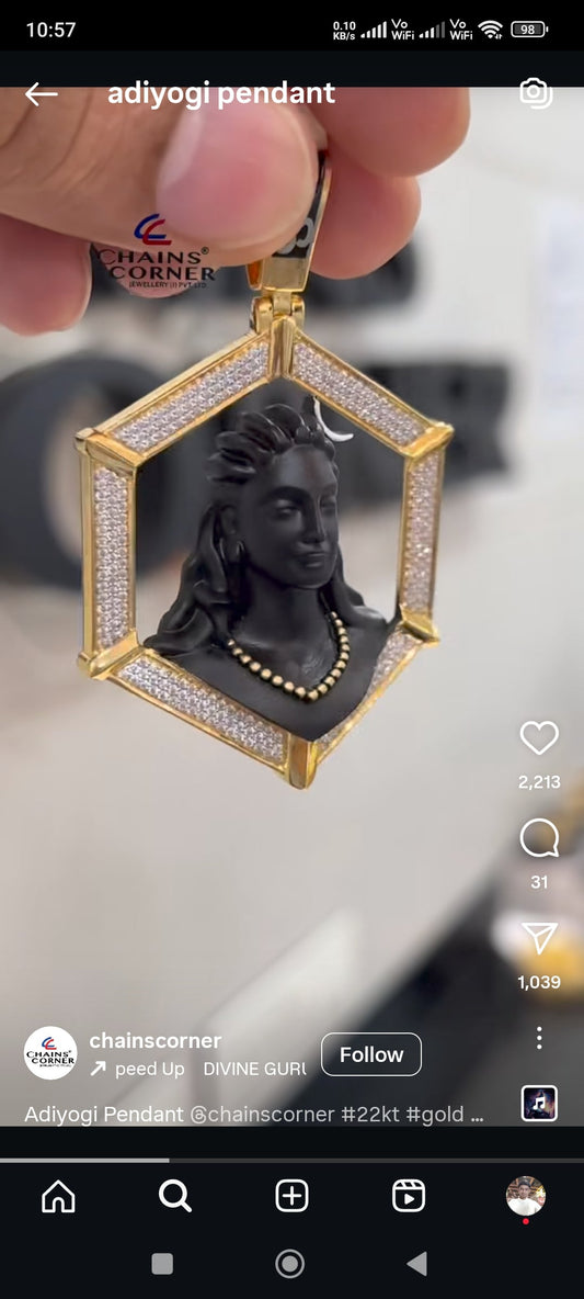 Adiyogi Pendant With Chain
