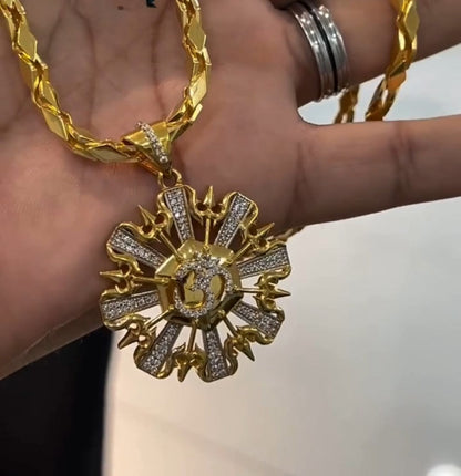 OM-Trishul Pendant With Chain