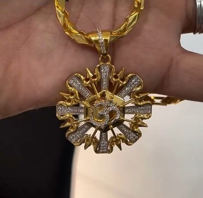 OM-Trishul Pendant With Chain