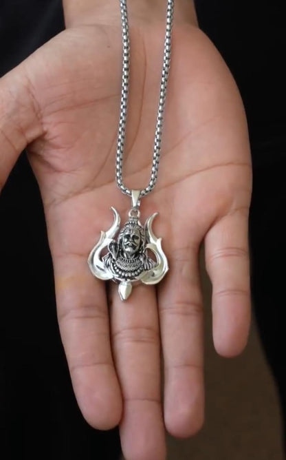 Shiv Trishul Pendant With Chain