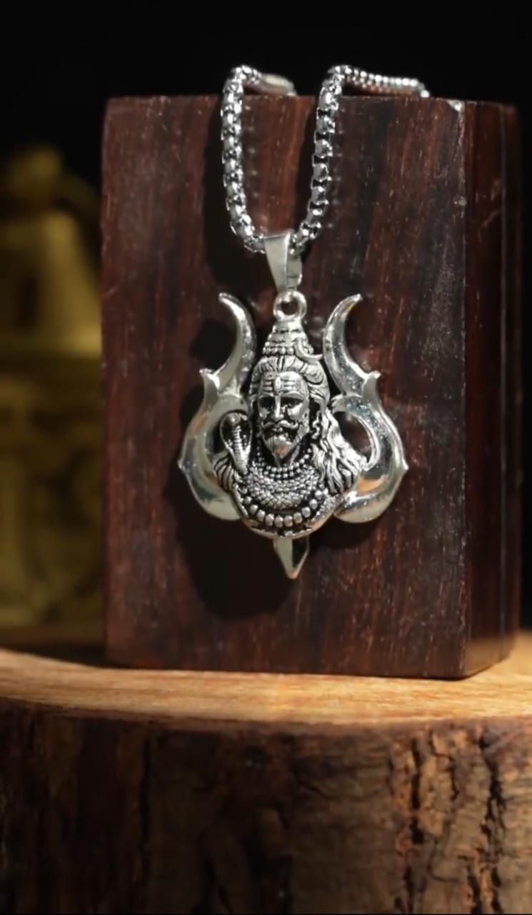 Shiv Trishul Pendant With Chain