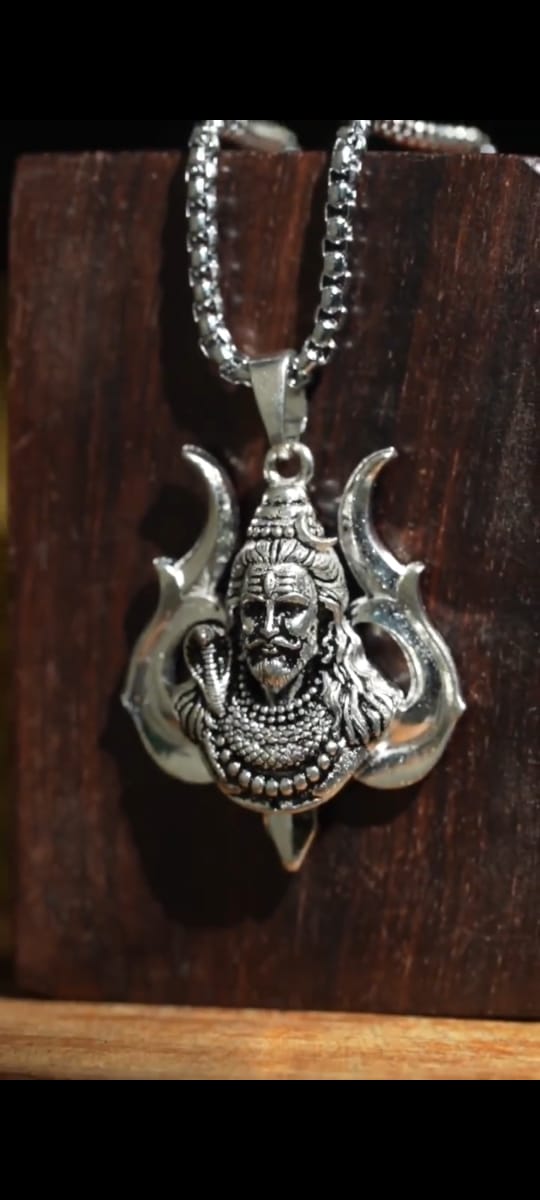 Shiv Trishul Pendant With Chain