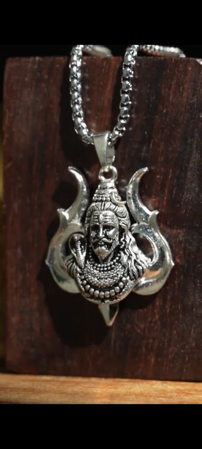 Shiv Trishul Pendant With Chain