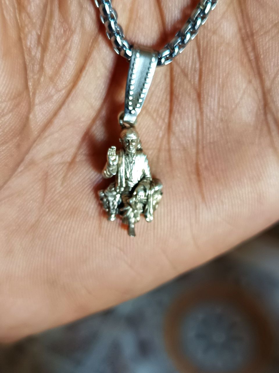 Sai Baba Pendent With Chain